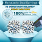TUHE Unisex Classic Round Moissanite Earrings 925 Silver  For Women  D Color VVS1 Moissanite Round Earrings Fine Jewelry