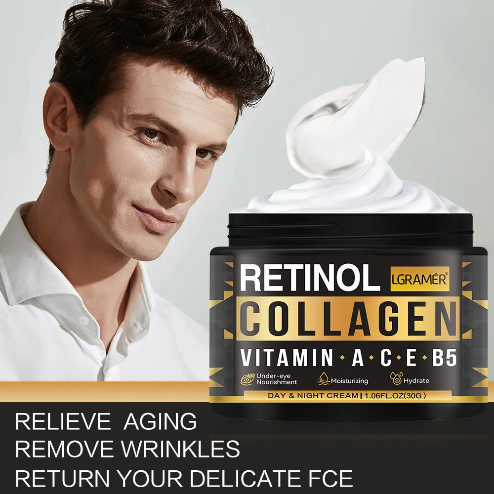 Men's Retinol Collagen Face Cream | Anti-Aging Skincare