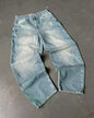 American Y2K 2025 New Baggy Wide Leg Black Jeans Overszied Women Street Casual Joker Denim Pants Couple Jeans Vintage Streetwear