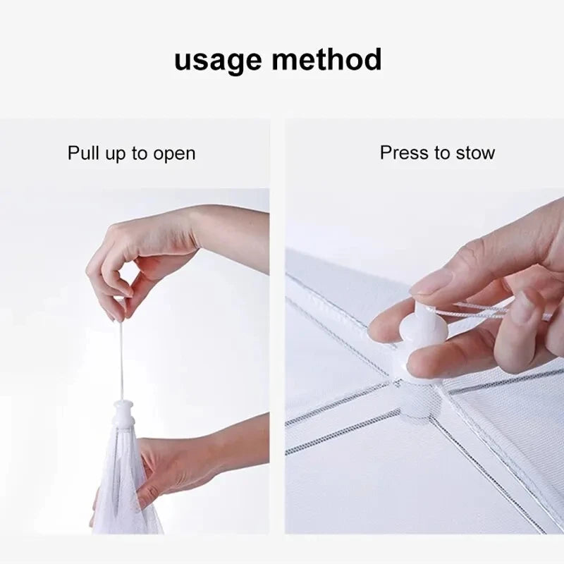 Mesh Food Cover Folding Washable - Insect Proof Dish Cover