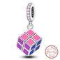 Charm 925 Sterling Silver Pink Pendant Charm Fit Original Charm Bracelet Necklace Beads DIY Jewerlry Accessories