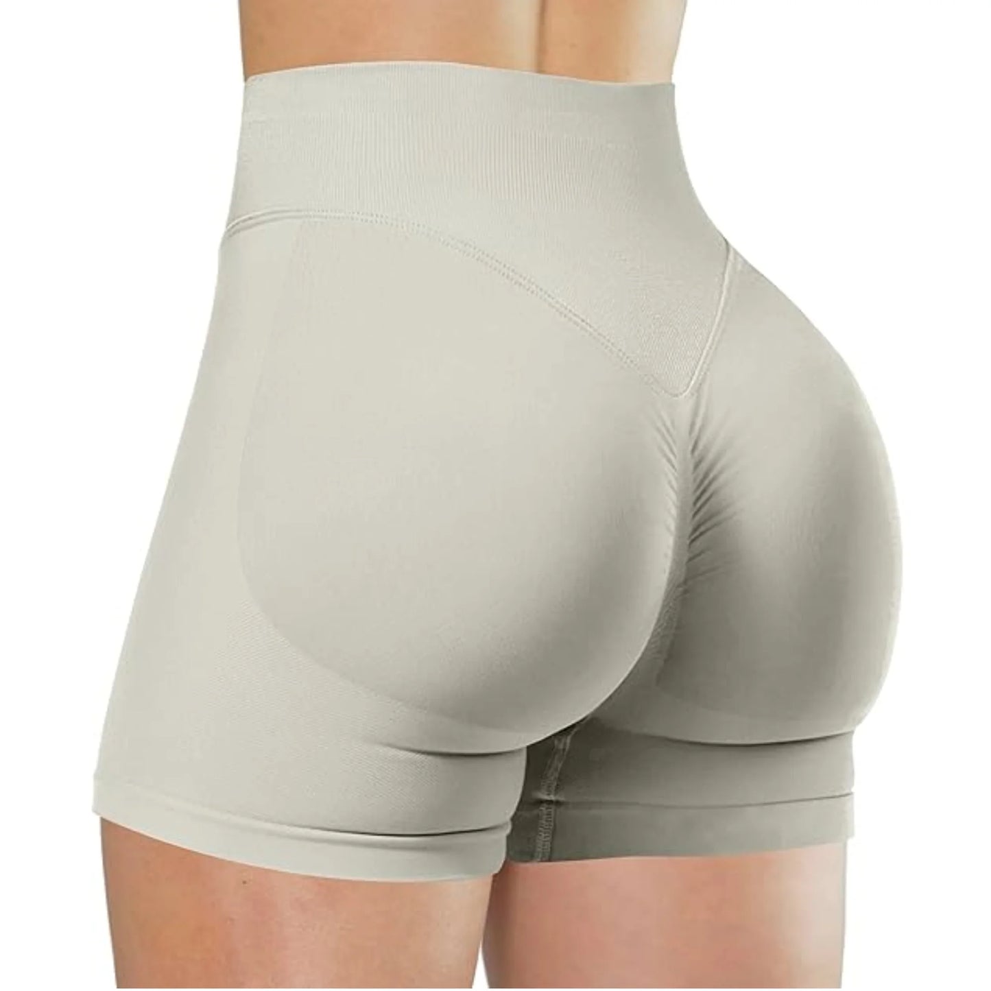 Women's Summer High Waist Yoga Shorts | Solid Color Running Fitness