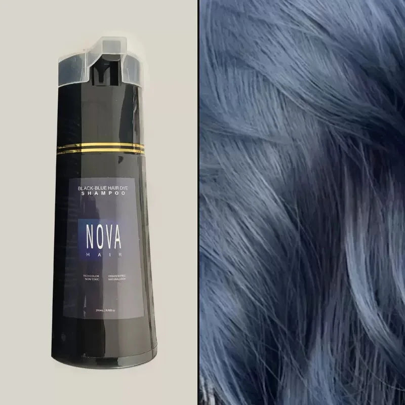 Nova Haarfärbemittel 3-in-1 Haarpflege Shampoo Natürliches Schnellweißhaar Gefärbtes Schwarzes Haarfärbemittel Dauerhafter Komfort Männer Frauen Haarpflege