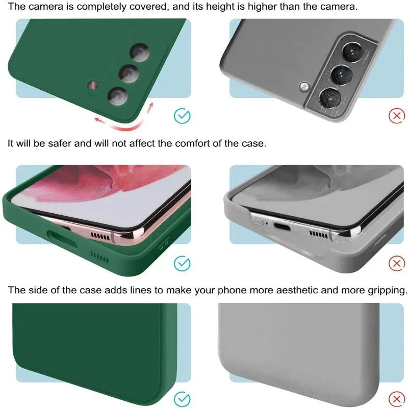 Luxuriöse Flüssigsilikonhülle für Samsung S25 S24 Galaxy S20 S21 S22 S23 FE Plus Note10 20 A52 A31 A41 A71 A51 A72 A70 A50 Coque