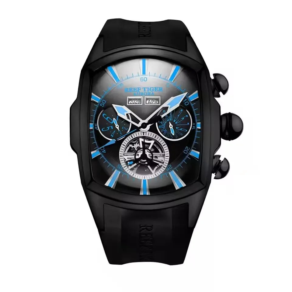 Reef Tiger Tourbillon Automatic Watch – Wine Barrel
