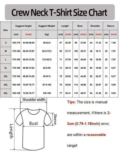 2025 Fashion Summer New Hot Trendy Brand Heavy Cotton T-shirt Unisex Summer Printing Casual Round Neck High-end Top Handsome