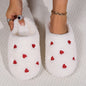 Winter Damen Herzförmige Hausschuhe Liebe Leise Weiche Sohle Schuhe Indoor Bequem Süß Leiser Teppich Leichtes Wohnzimmer