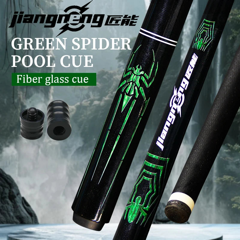 58.4in Spider Carbon Fiber Billiard Pool Cue Stick Unique Beautiful Design  Bonus 3/8-8  Joint Protect Case for Competitive Play