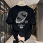 Men's Cotton Print T-Shirt Loose Fit Pullover T-Shirt Men's