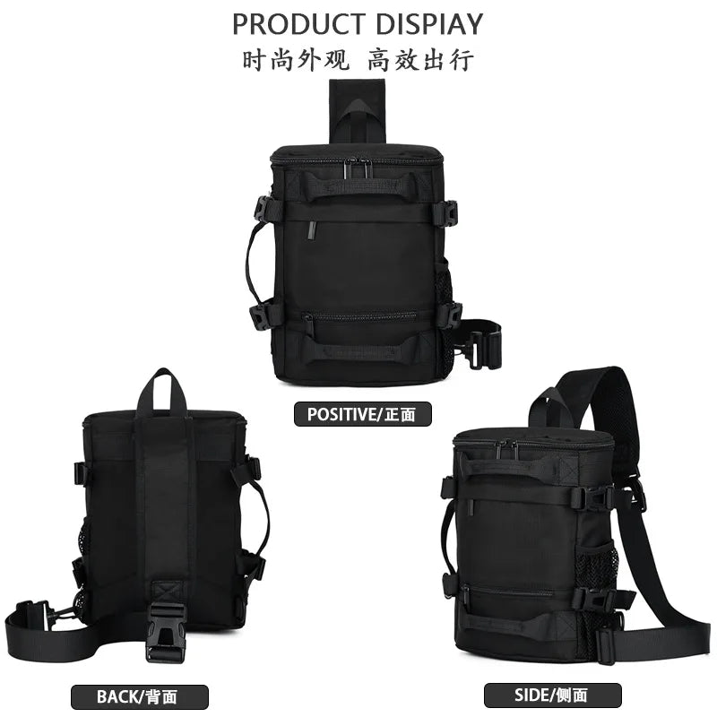 Men's Large Capacity Crossbody Chest Bag – Trendy Shoulder & Work Backpack