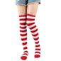 1 Paar stylische knielange JK-Socken, Damen-Streifensocken, hohe Socken, Mädchen-Oberschenkel-Socken. Mehrfarbige gestreifte niedliche Socken