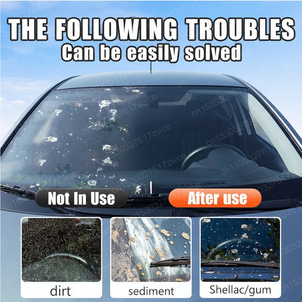 Car Glass Polishing Paste Windshield Oil Film & Oxidation Removal Long-Lasting Hydrophobic Water Repellent Anti Rain Polish Kit