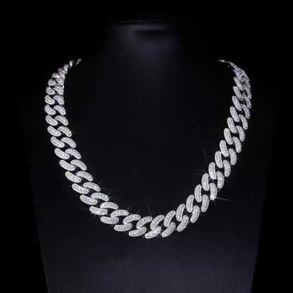 Iced Out Moissanite Cuban Link Necklace for Men | Hip Hop Chain