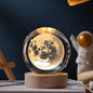 3D Crystal Ball Galaxy Night Light LED Lamp 5cm