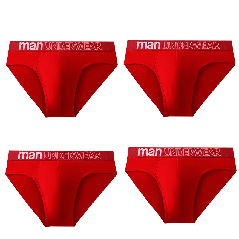 4 Stück Herren Sexy Slips Studentenmode Unterwäsche Herren Slips Atmungsaktive Elastische Große Größe Herren Unterhosen Buchstabenbunddruck