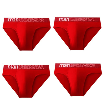 4 Stück Herren Sexy Slips Studentenmode Unterwäsche Herren Slips Atmungsaktive Elastische Große Größe Herren Unterhosen Buchstabenbunddruck