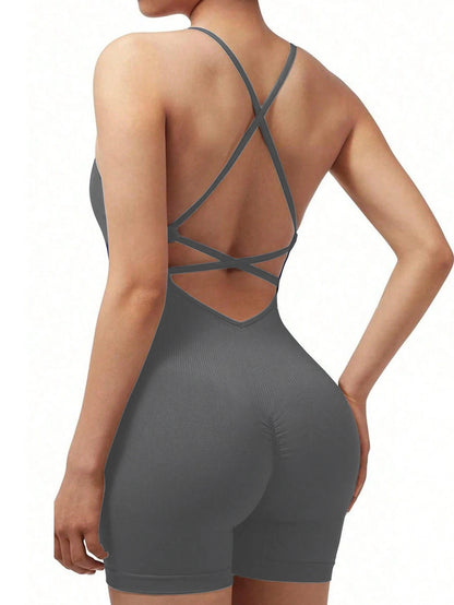 Yoga Sets Gym Jumpsuits Women Sports Overalls Active Wear Fitness Clothing Workout Clothes for Women Short Outfits