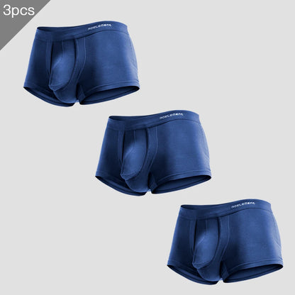 3PCS Men's Ice Silk Separation Underwear Briefs