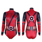 Spiderman Ganzkörperanzug für Damen und Herren, Captain Superheld Overall, 3D-Druck, Langarm Badeanzug, Halloween Karneval Cos