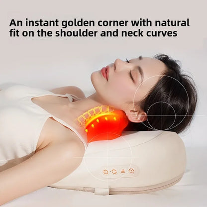 Elektrisches Trapezius-Massagekissen für Nacken und Schultern, kabelloser Auto- und Heim-Massager mit Wärme für Taille, Beine, zervikale Shiatsu-Knetmassage
