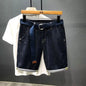 Men's Cargo Denim Shorts | Deep Blue Streetwear