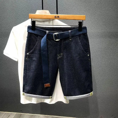 Men's Cargo Denim Shorts | Deep Blue Streetwear