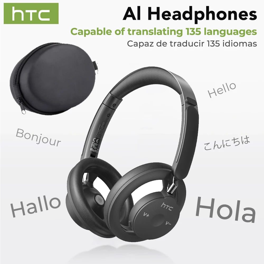 HTC HP06 Bluetooth V6.0 kabellose Open-Ear Kopfhörer faltbar druckvoller Bass Headset für PC Laptop Handy TV leicht hohl luftig