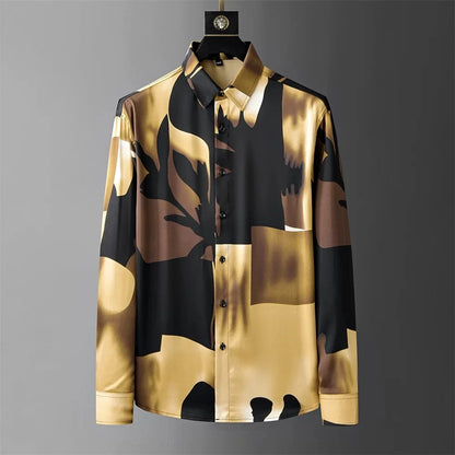 Men's Luxury Print Long Sleeve Casual Shirt
