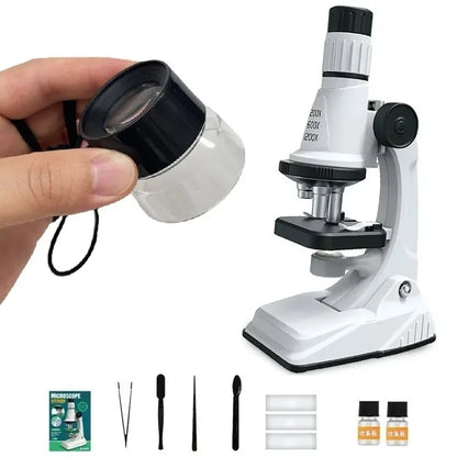 Kids Pocket Microscope Kit 200x–1200x | STEM Science Toy