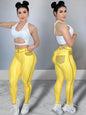 Women High Waist Sports Leggings Stripe Print Stretchable Yoga Pants Sexy Tight Fitness Workout  Gym Push Up Causal Pant
