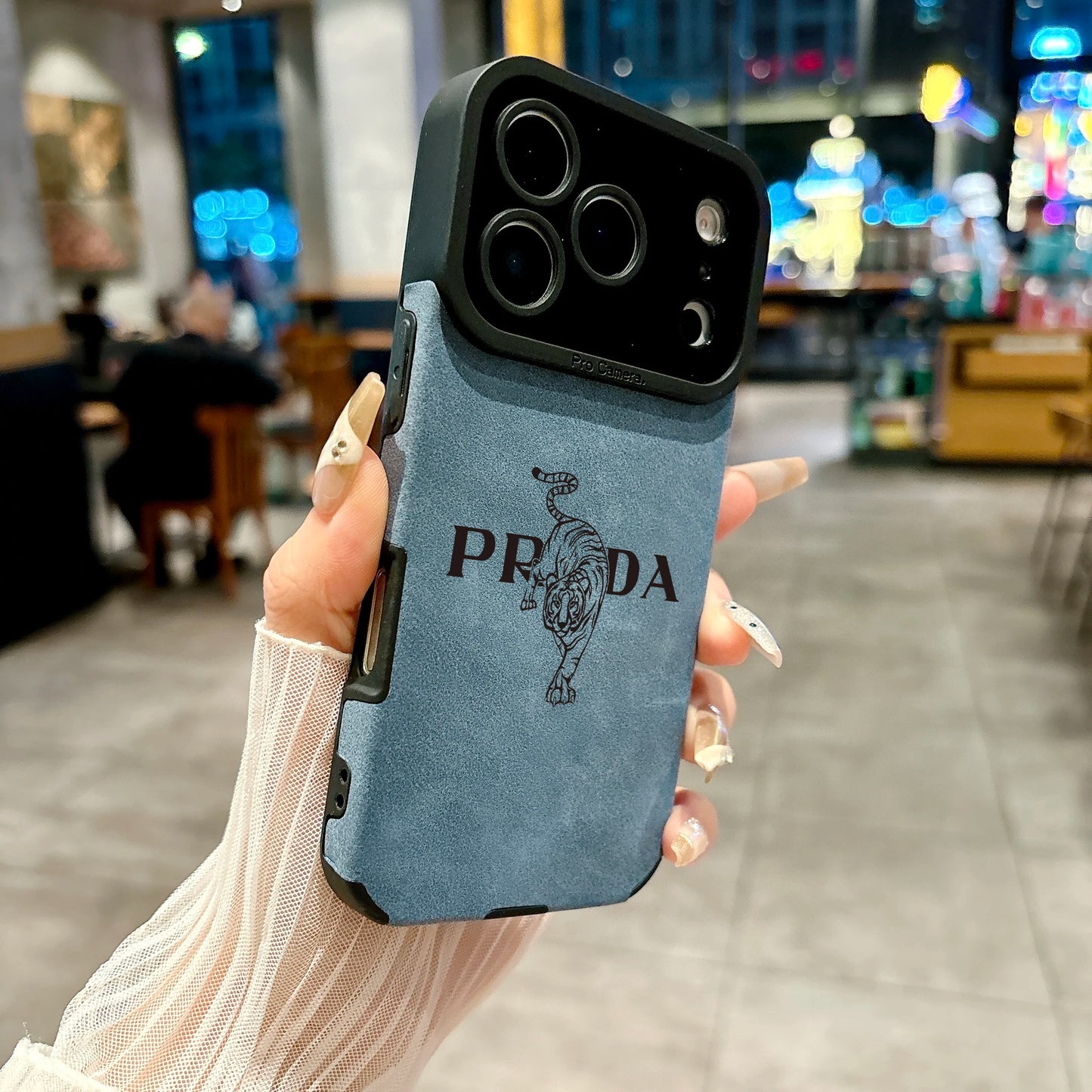 Handyhülle aus Mikrofaserleder für iPhone 17 16 15 14 Plus 13 12 11 Pro Max 16E Cover Luxuriöse Hülle Italien Tiger Streetwear Cases
