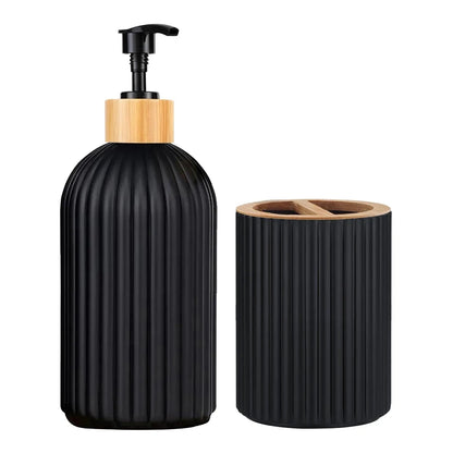 Bathroom Soap Dispenser & Toothbrush Holder Organizer