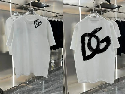 Men's and Women's T-shirt Summer Luxury Brand Cotton Short-sleeved Spring Autumn Trendy Brand Versatile Comfort Harajuku Tops