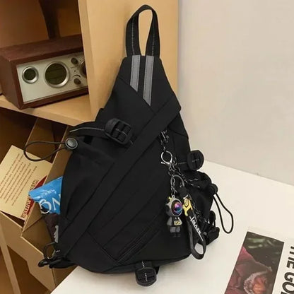 NEU Hip Hop Sport Motorrad Rucksack Männer Frauen Multifunktions Wasserdichte Reise Einzel Schulter Schultasche Crossbody Brusttaschen