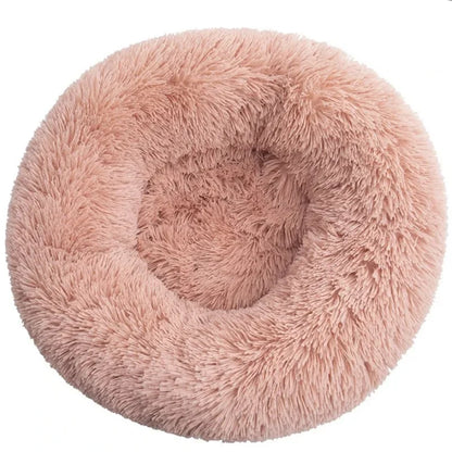 40-90cm Rundes Haustierbett für große Hunde Super Weiches Katzenbett Langes Plüsch Hundebett für mittlere Hunde Winter Warmes Schlafplatz