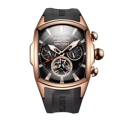 Reef Tiger Tourbillon Automatic Watch – Wine Barrel