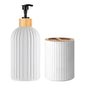 Bathroom Soap Dispenser & Toothbrush Holder Organizer
