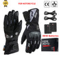Motorcycle Heated Gloves Touch Screen Winter Warm Skiing Gloves Waterproof Rechargeable Heating Thermal Gloves For Snowmobile