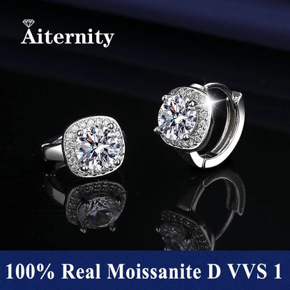 Moissanite Small Hoop Earrings Lab Diamond Hoop Huggies Earrings Sterling Silver Cartilage Earrings for Women Girls Teens