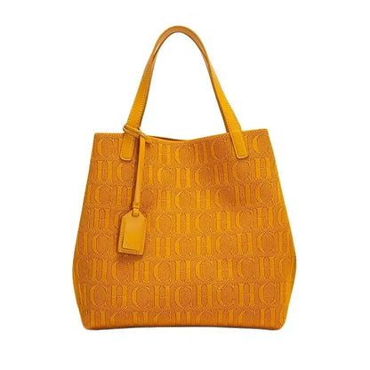 CH Damen Umhängetasche Mode Klassisch Neu Reinfarbene Außentasche Damen Handtasche Hochwertige Verarbeitung Große Kapazität Handtasche