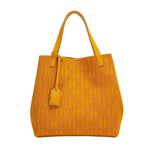 CH Damen Umhängetasche Mode Klassisch Neu Reinfarbene Außentasche Damen Handtasche Hochwertige Verarbeitung Große Kapazität Handtasche