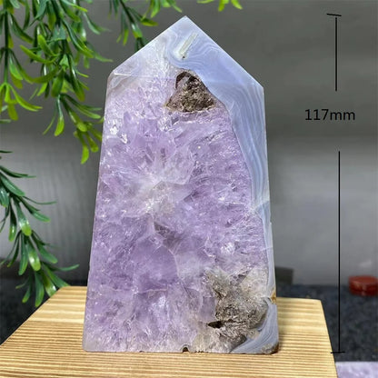 Amethyst Tower Raw Quartz Crystal Wand – Wicca Decor
