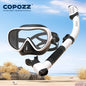 COPOZZ Professional  Diving Mask Full Vision Mask Underwater Snorkel Mask Set Swimming Snorkel HD Anti Fog Diving Equipment