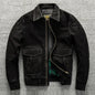 Men's Goat Skin Leather Jacket Vintage Wash