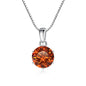 JoyceJelly 1 CT Real Moissanite Pendant Necklace For Women Royal Blue Color Moissanite 925 Sterling Silver Wedding Fine Jewelry