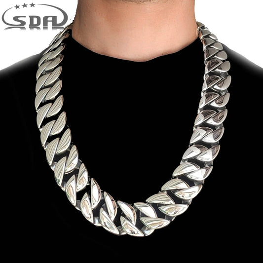 26/32mm Cuban Link Chain Necklace Hip Hop Chain Casual