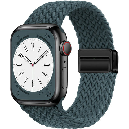 Geflochtenes Armband für Apple Watch 44mm 40mm 45mm 49mm 41mm 38mm Schnallenarmband iWatch Series SE 7 3 6 8 9 Ultra 2 Magnetisches Armband
