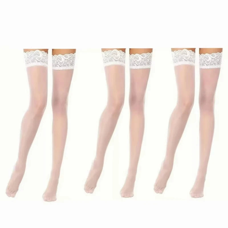 Sexy Women Floral Lace Patchwork Over Knee Thigh High Elastic red black Stockings Women's Over Knee Thigh сексуальныfleshl light