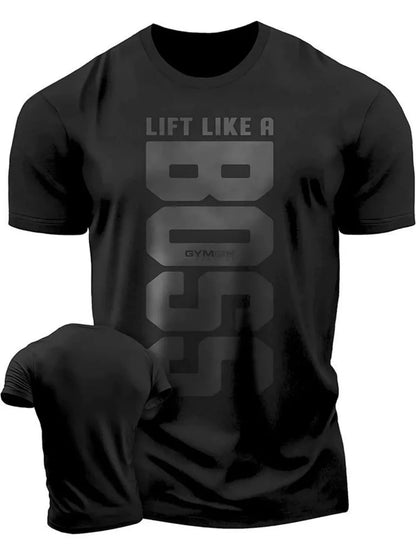 Summer new Adrenaline Power Workoout gym men's breathable round neck T-shirt high-quality letter printed casual top
