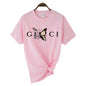 High Quality Women's T Shirt Letter Printed Daily Blouse Tops Summer Classic Style Short Sleeve Female Harajuku Y2K Tee